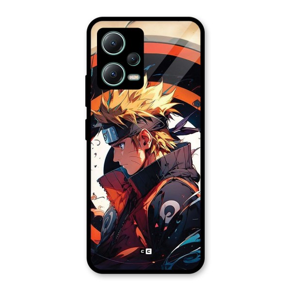 Naruto Uzumaki Combat Glass Back Case for Poco X5