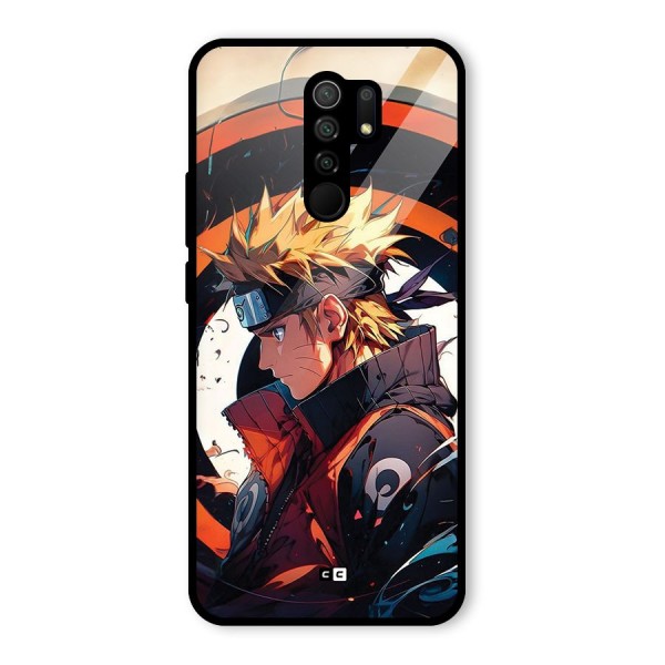 Naruto Uzumaki Combat Glass Back Case for Redmi 9 Prime