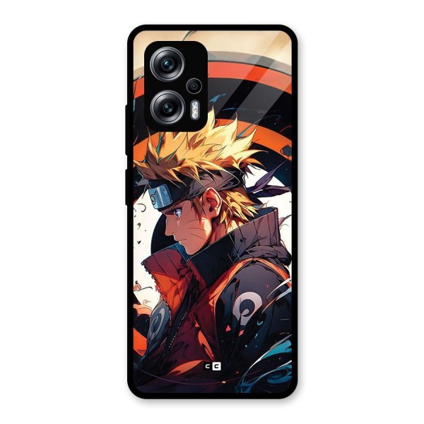 Naruto Uzumaki Combat Glass Back Case for Redmi K50i