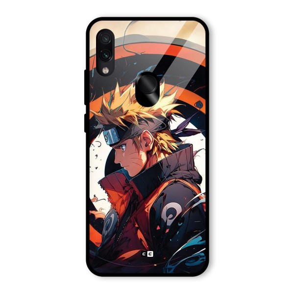 Naruto Uzumaki Combat Glass Back Case for Redmi Note 7