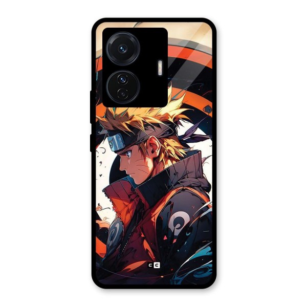 Naruto Uzumaki Combat Glass Back Case for Vivo T1 Pro