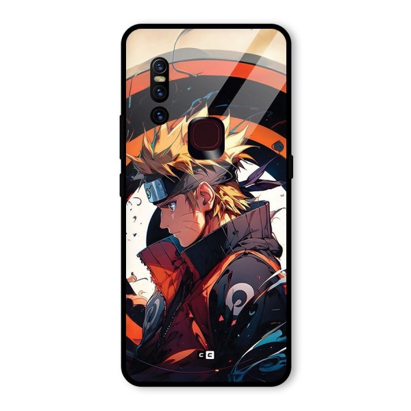 Naruto Uzumaki Combat Glass Back Case for Vivo V15