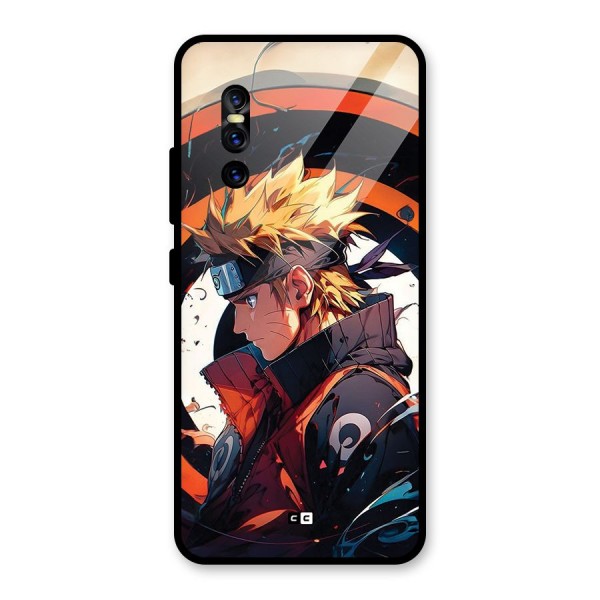 Naruto Uzumaki Combat Glass Back Case for Vivo V15 Pro