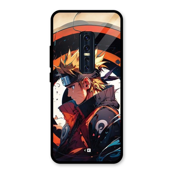 Naruto Uzumaki Combat Glass Back Case for Vivo V17 Pro