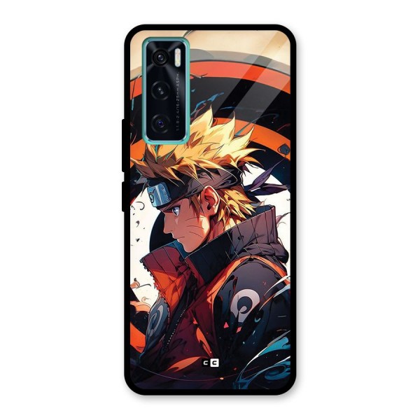 Naruto Uzumaki Combat Glass Back Case for Vivo V20 SE