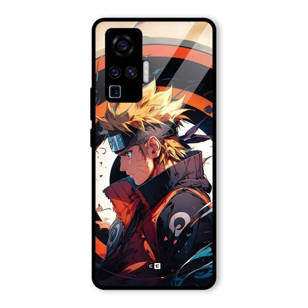 Naruto Uzumaki Combat Glass Back Case for Vivo X50 Pro