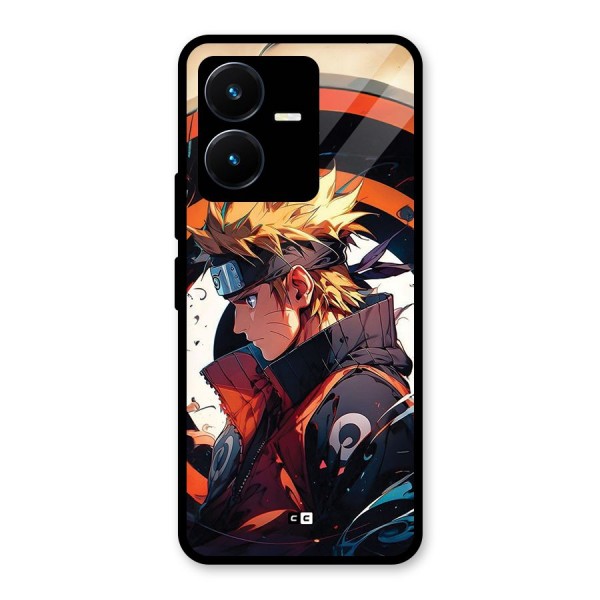 Naruto Uzumaki Combat Glass Back Case for Vivo Y22