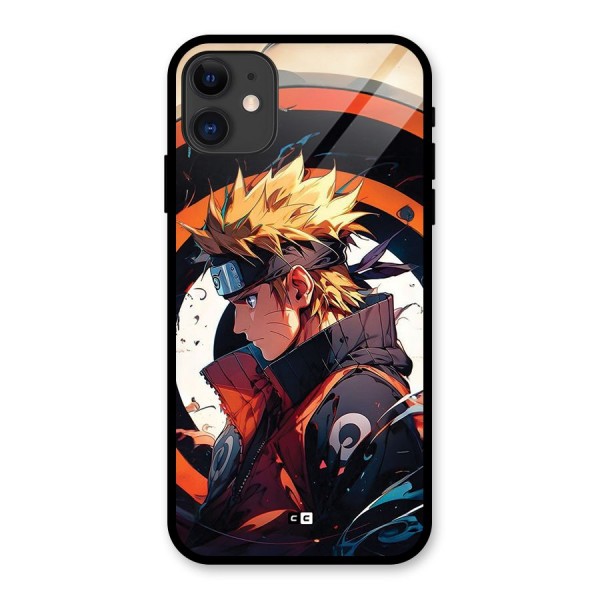 Naruto Uzumaki Combat Glass Back Case for iPhone 11