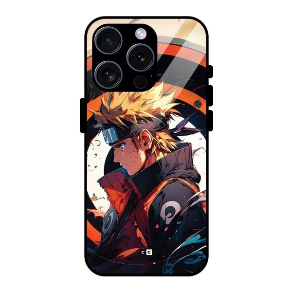 Naruto Uzumaki Combat Glass Back Case for iPhone 15 Pro