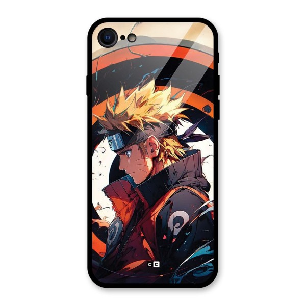 Naruto Uzumaki Combat Glass Back Case for iPhone 8