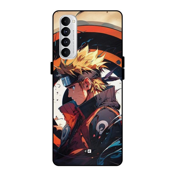 Naruto Uzumaki Combat Metal Back Case for Oppo Reno4 Pro