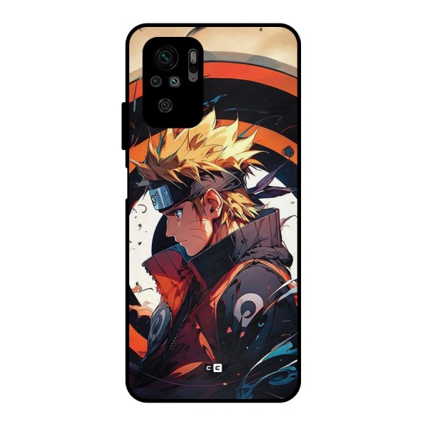 Naruto Uzumaki Combat Metal Back Case for Redmi Note 10