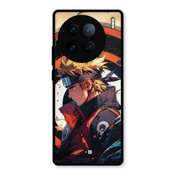 Naruto Uzumaki Combat Metal Back Case for Vivo X90 Pro