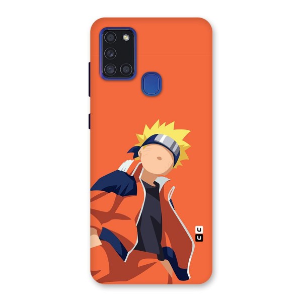 Naruto Uzumaki Minimalist Back Case for Galaxy A21s