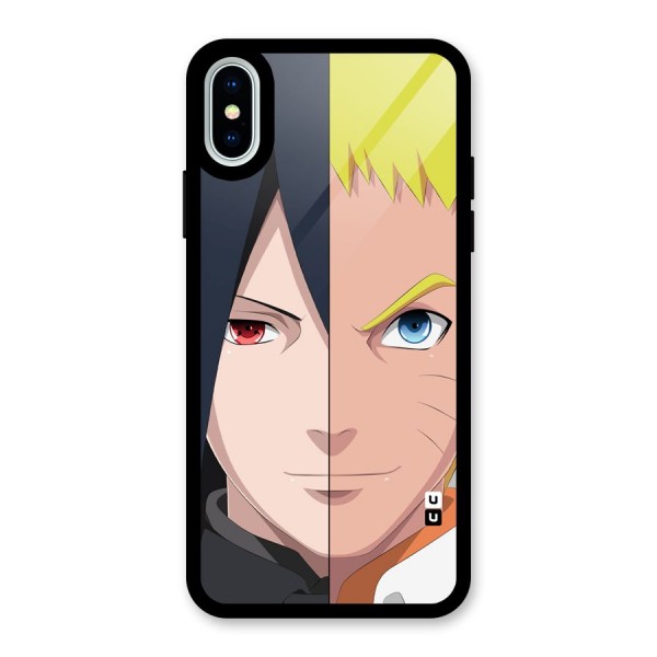 Naruto and Sasuke Glass Back Case for iPhone X