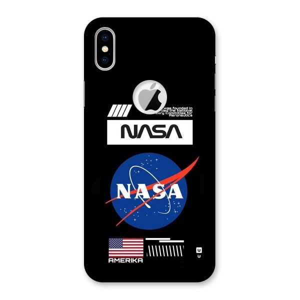 Nasa Zone Back Case for iPhone XS Logo Cut