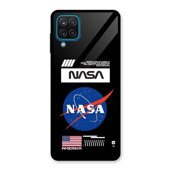 Nasa Zone Glass Back Case for Galaxy A12