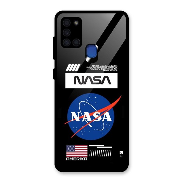 Nasa Zone Glass Back Case for Galaxy A21s