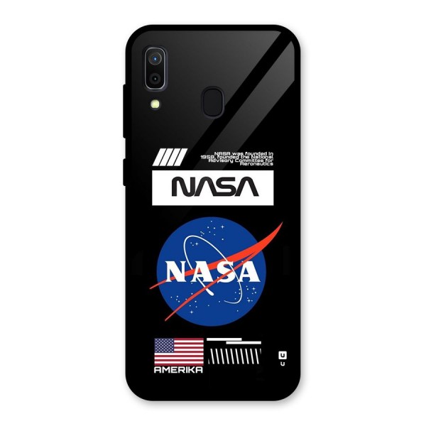 Nasa Zone Glass Back Case for Galaxy A30