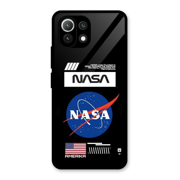 Nasa Zone Glass Back Case for Mi 11 Lite