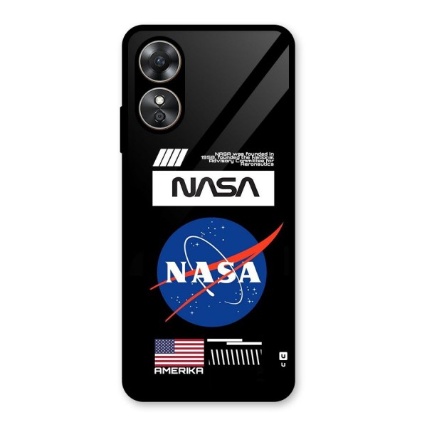 Nasa Zone Glass Back Case for Oppo A17