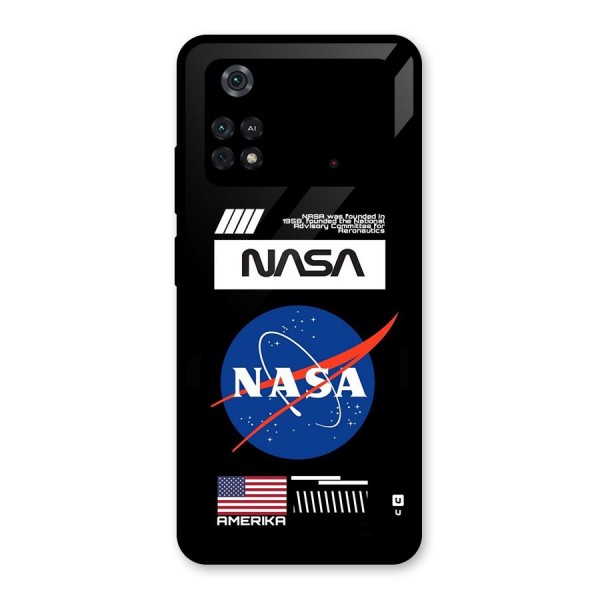 Nasa Zone Glass Back Case for Poco M4 Pro 4G