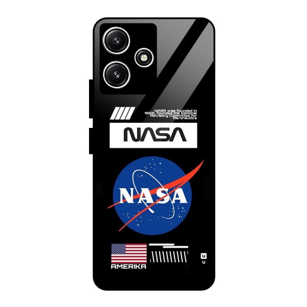 Nasa Zone Glass Back Case for Poco M6 Pro