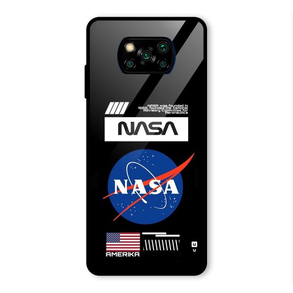 Nasa Zone Glass Back Case for Poco X3 Pro