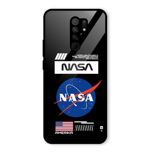 Nasa Zone Glass Back Case for Redmi 9 Prime