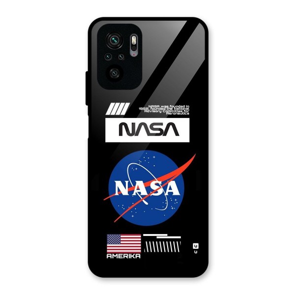 Nasa Zone Glass Back Case for Redmi Note 10