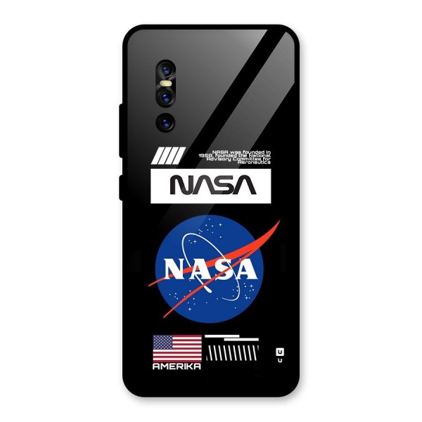 Nasa Zone Glass Back Case for Vivo V15 Pro