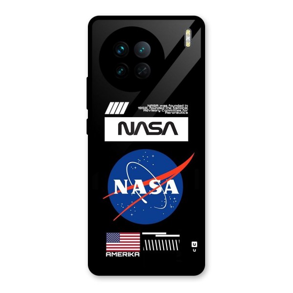 Nasa Zone Glass Back Case for Vivo X90