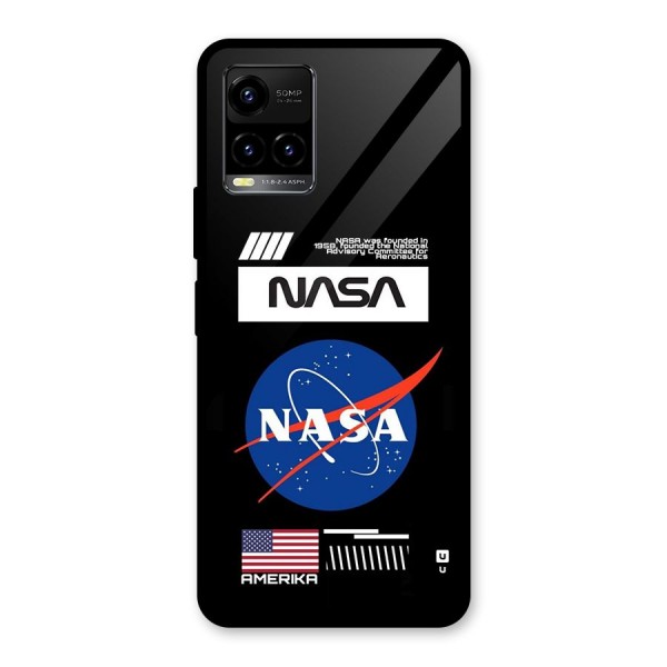 Nasa Zone Glass Back Case for Vivo Y21A