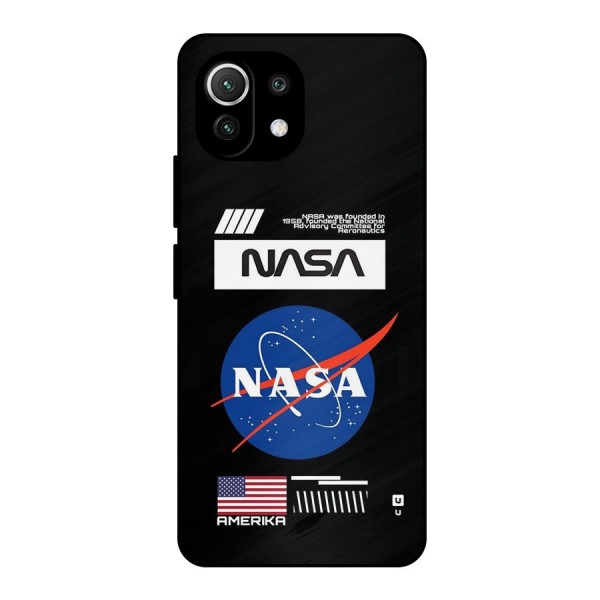 Nasa Zone Metal Back Case for Mi 11 Lite