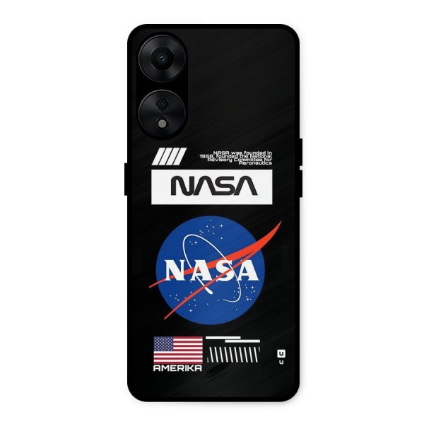 Nasa Zone Metal Back Case for Oppo A78 5G