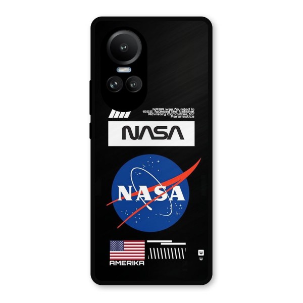 Nasa Zone Metal Back Case for Oppo Reno10