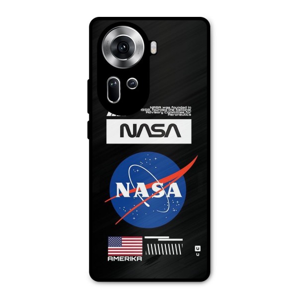 Nasa Zone Metal Back Case for Oppo Reno11 5G