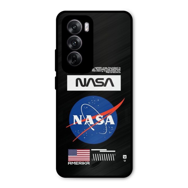 Nasa Zone Metal Back Case for Oppo Reno12