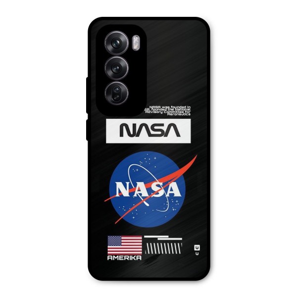 Nasa Zone Metal Back Case for Oppo Reno12 Pro