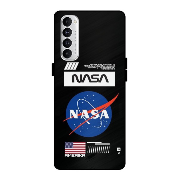 Nasa Zone Metal Back Case for Oppo Reno4 Pro