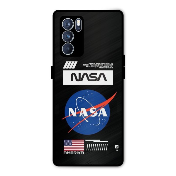 Nasa Zone Metal Back Case for Oppo Reno6 Pro 5G