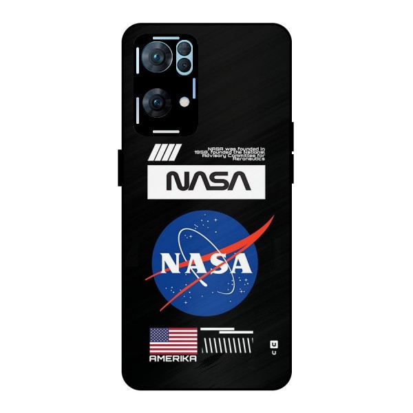 Nasa Zone Metal Back Case for Oppo Reno7 Pro 5G