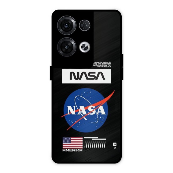 Nasa Zone Metal Back Case for Oppo Reno8 Pro 5G