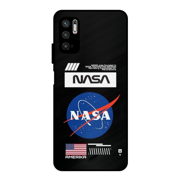 Nasa Zone Metal Back Case for Poco M3 Pro 5G