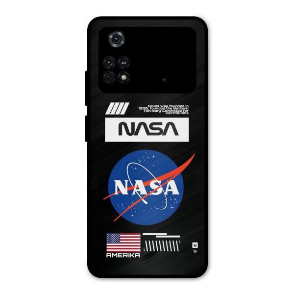 Nasa Zone Metal Back Case for Poco M4 Pro 4G