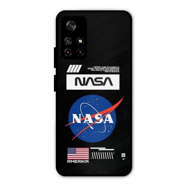 Nasa Zone Metal Back Case for Poco M4 Pro 5G