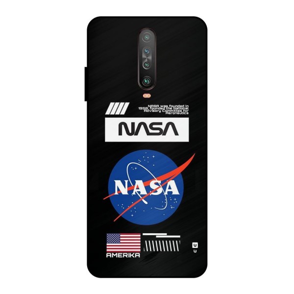 Nasa Zone Metal Back Case for Poco X2