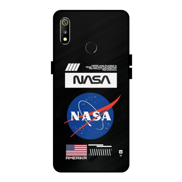 Nasa Zone Metal Back Case for Realme 3i