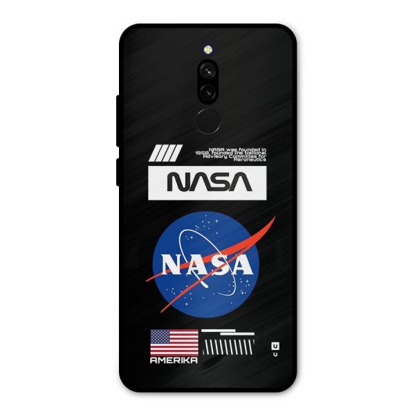 Nasa Zone Metal Back Case for Redmi 8