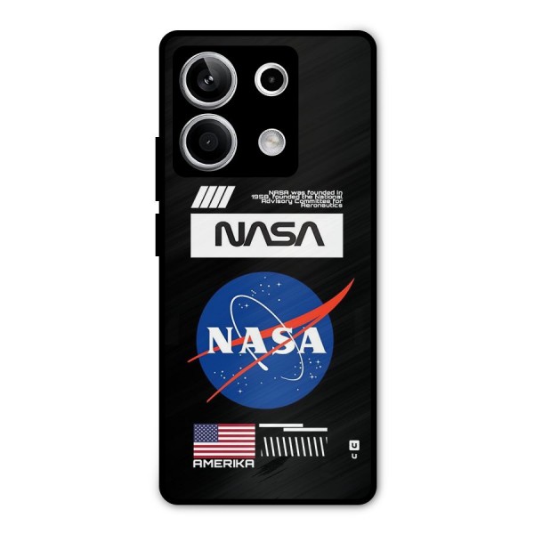 Nasa Zone Metal Back Case for Redmi Note 13 5G